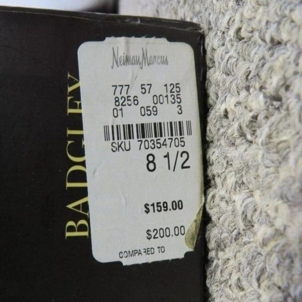BADGLEY MISCHKA Humbie III Gorgeous Gray Peep Toe Pumps Heels size 8.5 Stunning! - Picture 9 of 9